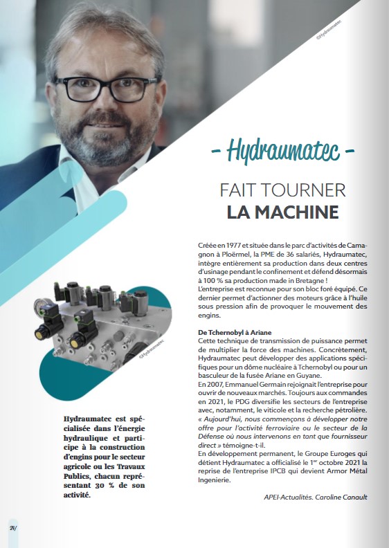 Lire la suite à propos de l’article Présentation de la société Hydraumatec.